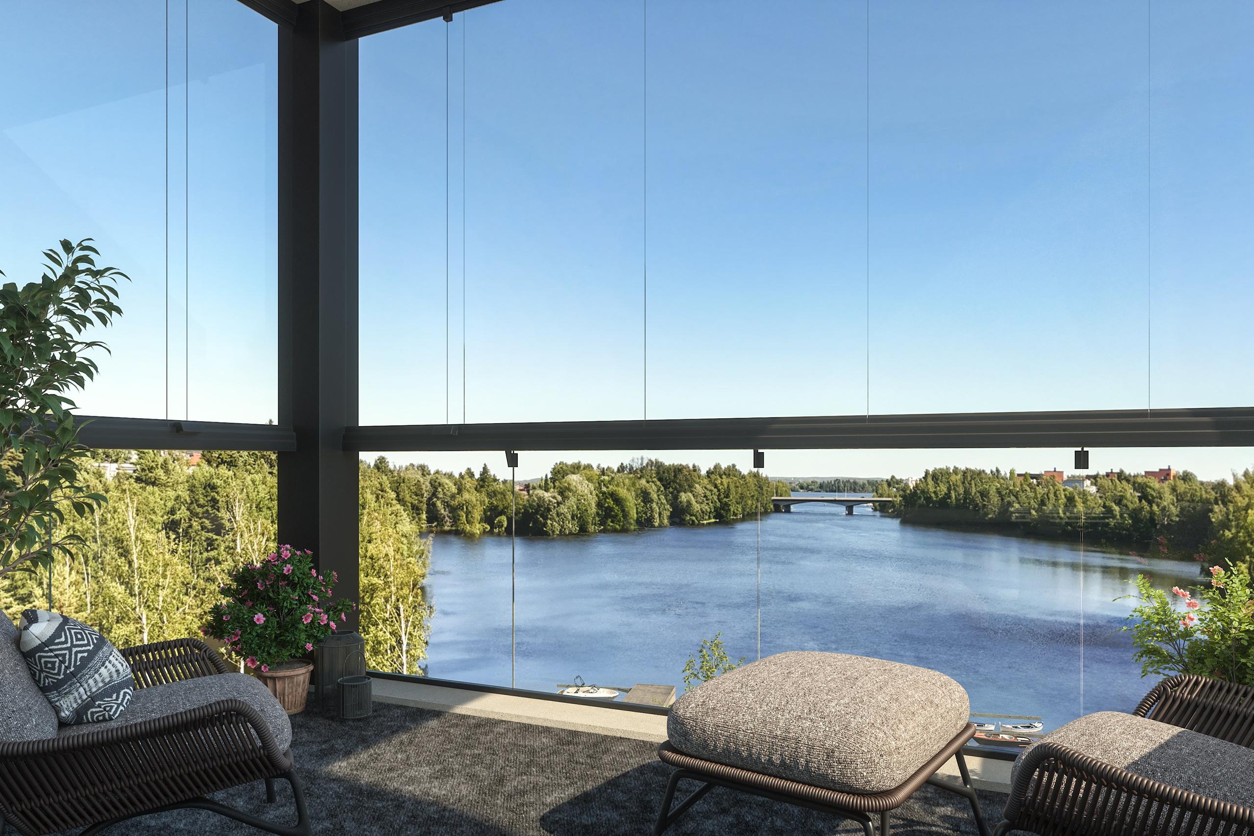 Nokian Kartanonranta parvekenäkymä